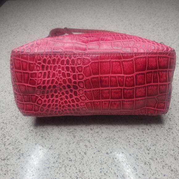 Patricia Nash 10th Anniversary Novella Kiss Clasp Pink Croc Crossbody Handbag - Picture 4 of 16